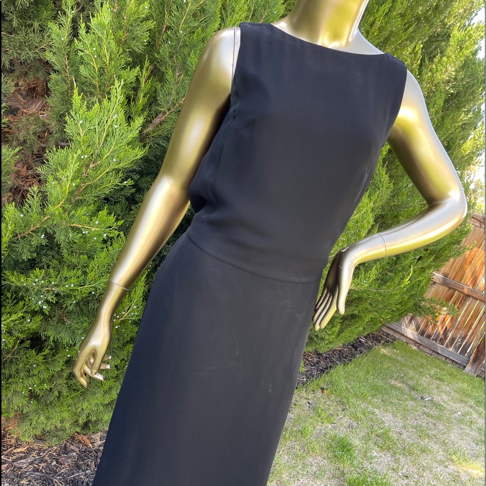 Red Valentino Black Deep V Back Dress